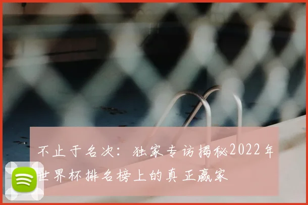 不止于名次：独家专访揭秘2022年世界杯排名榜上的真正赢家